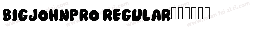 BigJohnPRO Regular字体转换